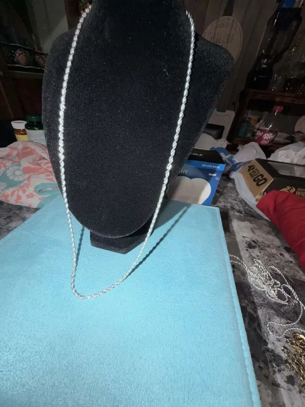 Sterling Silver 925 pvd plated Rope Chain 24 inch 2mm